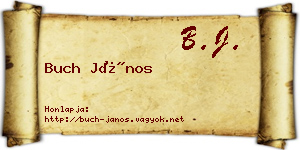 Buch János névjegykártya