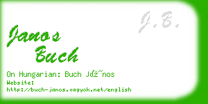 janos buch business card